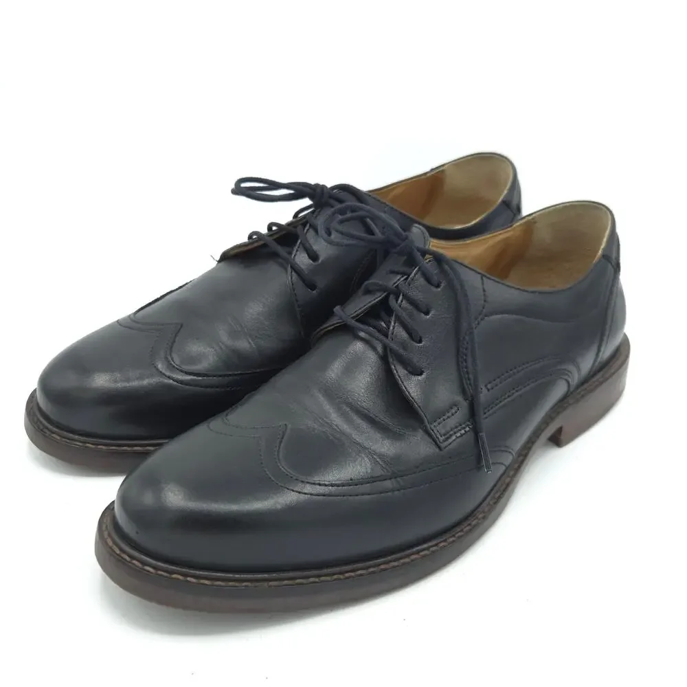 Johnston & Murphy Men's Size 10 Black Leather Wingtip Oxford Shoes